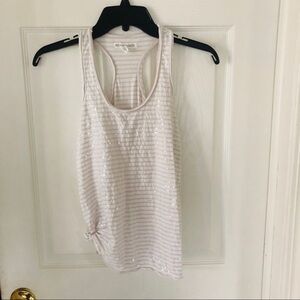 Aeropostale white sparkly sequins racer back tank top size XS
